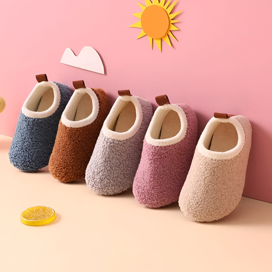 Kids Slippers Non Slip Plush Indoor House Shoes