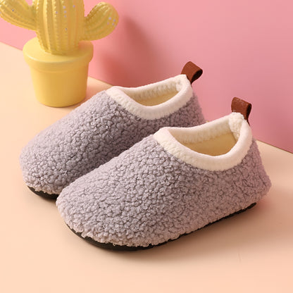 Kids Slippers Non Slip Plush Indoor House Shoes