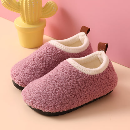 Kids Slippers Non Slip Plush Indoor House Shoes
