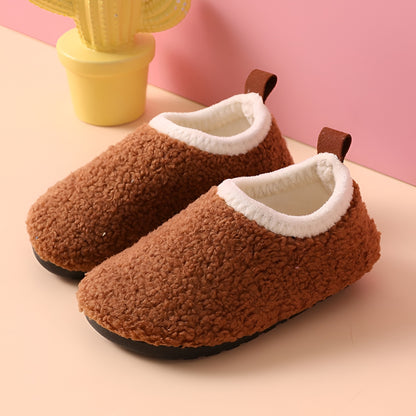 Kids Slippers Non Slip Plush Indoor House Shoes