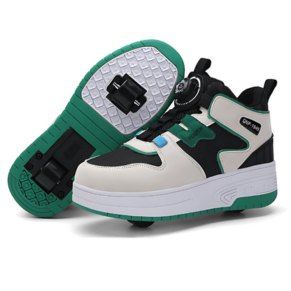 Kids Sneakers Retractable Wheels Roller Skate Shoes