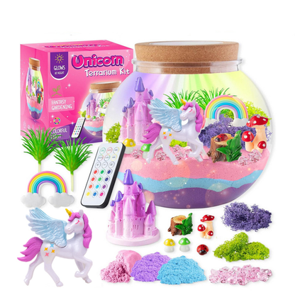 Kids Terrarium Kit Dinosaur Craft Night Light Toy Set