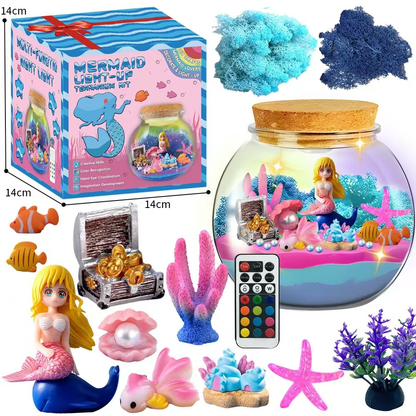 Kids Terrarium Kit Dinosaur Craft Night Light Toy Set