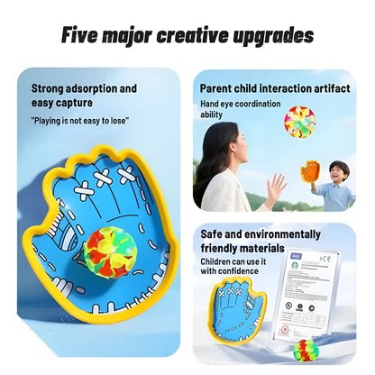 Kids Toy Catch Ball Game Suction Paddle Outdoor