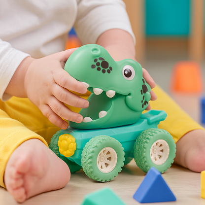 Kids Toy Dinosaur Push Truck –Durable Monster Car Active Play