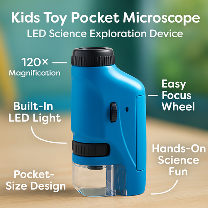 Kinder Spielzeug Taschenmikroskop LED Wissenschafts-Erkundungsgerät