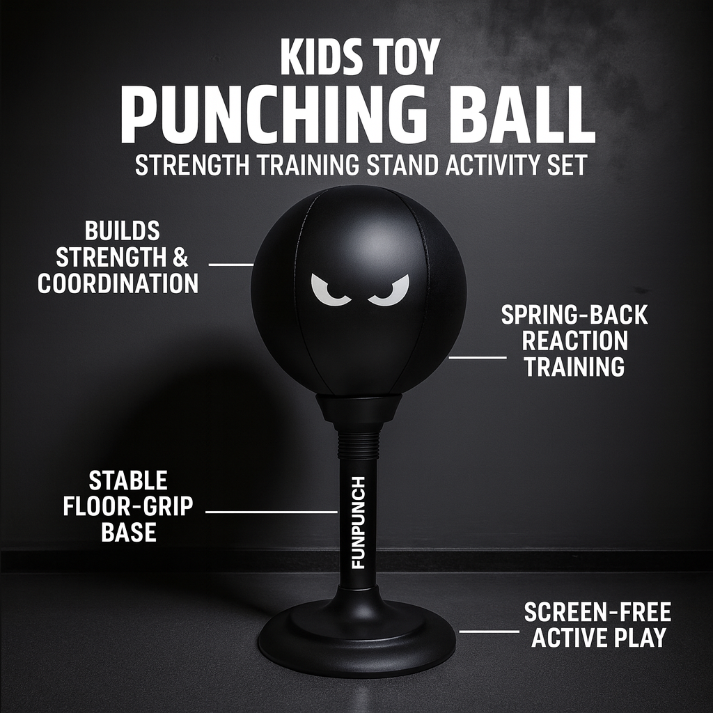 Kids Toy Punching Ball Strength Training Stand Activity Set