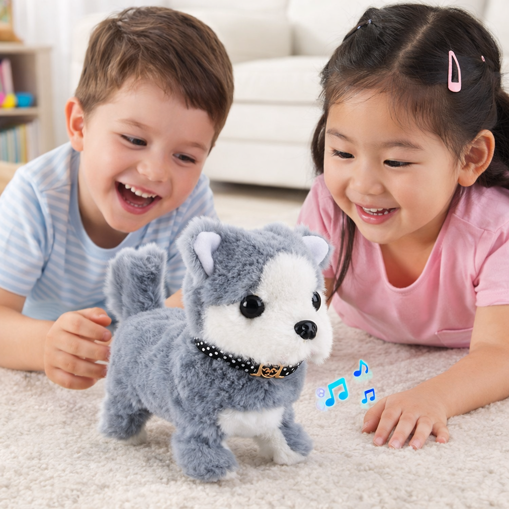 Kids Toy Robot Dog Puppy Interactive Walking Electronic Husky Pet