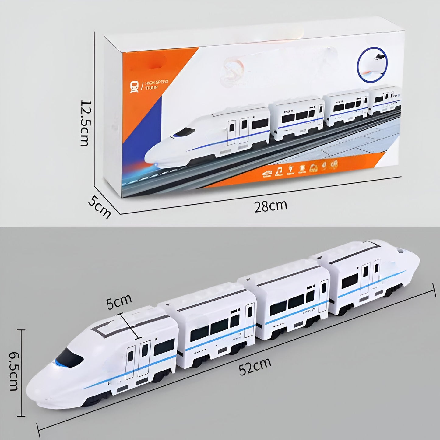 Kids Toy Train Chain Track Electric Style Play Set