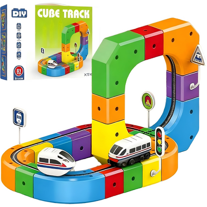 Kids Train Set Magnetic Track Building Blocks Construction Toy
