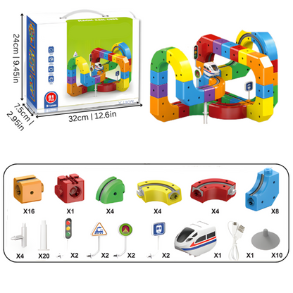 Kids Building Track Toy Set Creative Vehicle Racing Fun 7