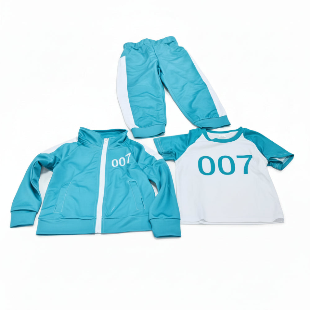 Kinder Halloween Kostüm Trainingsanzug Outfit mit Nummerndruck Set
