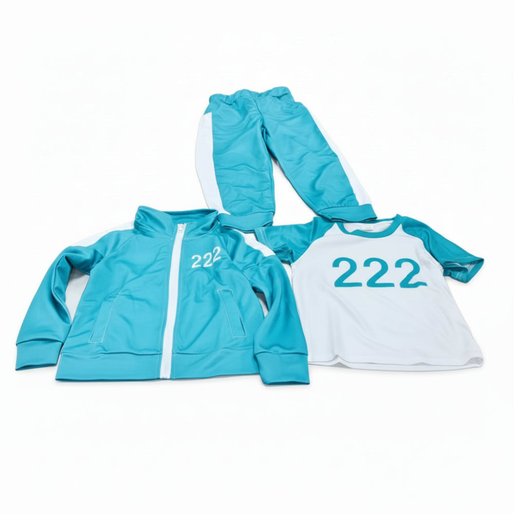 Kinder Halloween Kostüm Trainingsanzug Outfit mit Nummerndruck Set
