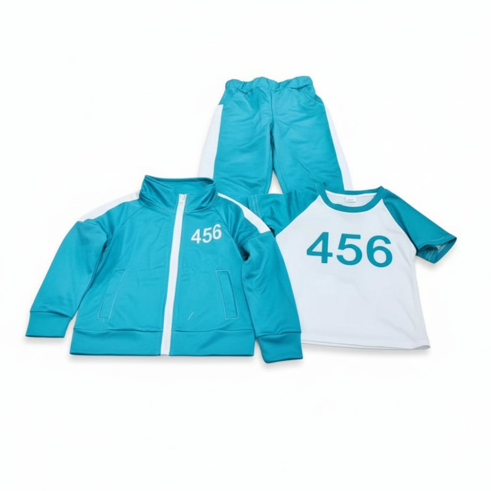 Kinder Halloween Kostüm Trainingsanzug Outfit mit Nummerndruck Set