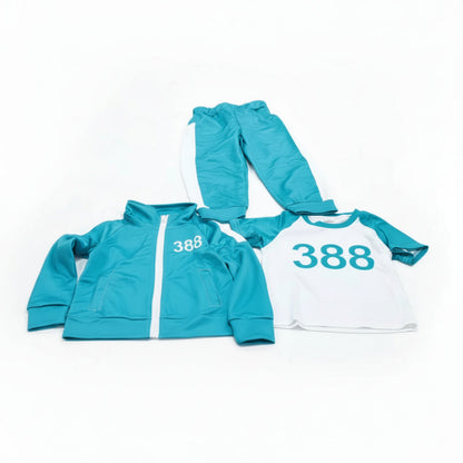 Kinder Halloween Kostüm Trainingsanzug Outfit mit Nummerndruck Set