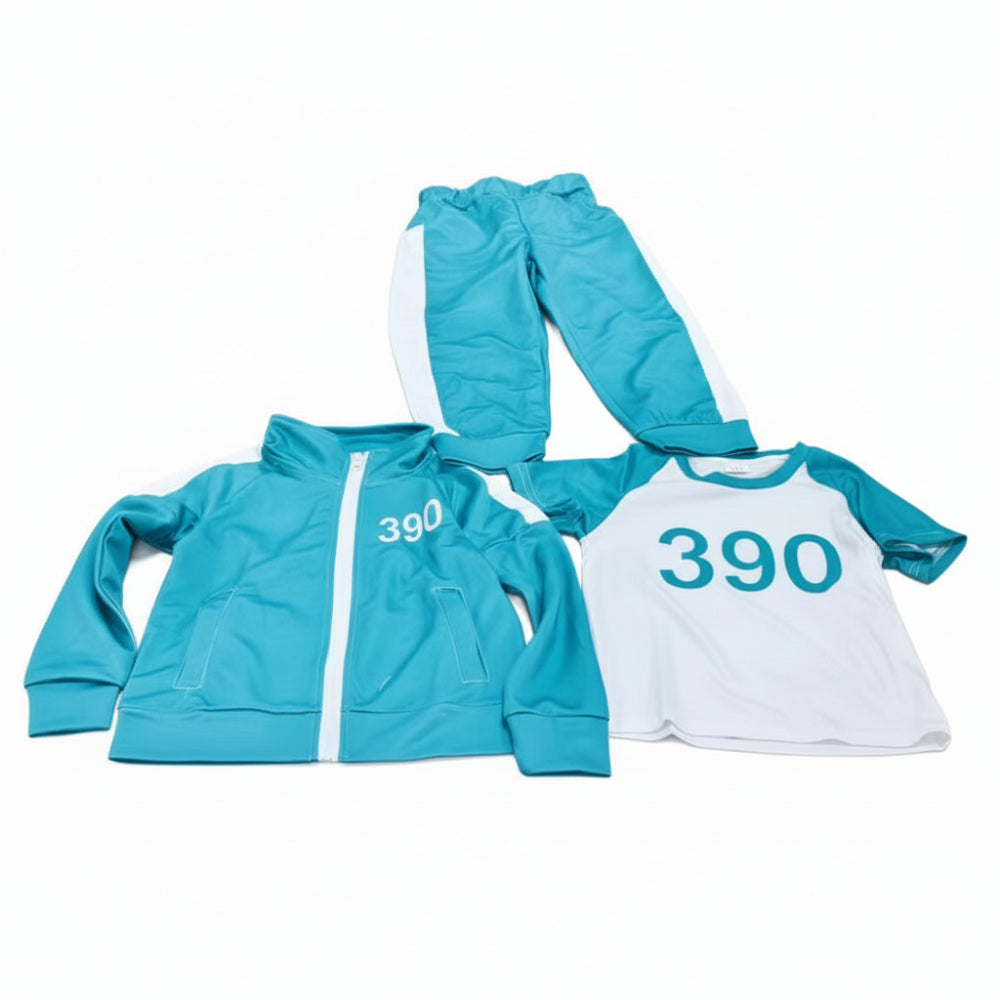 Kinder Halloween Kostüm Trainingsanzug Outfit mit Nummerndruck Set