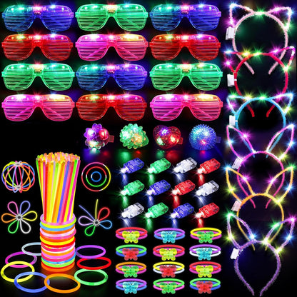 Kids Glow Sticks LED Glasses Party 150 Pieces Supplies Set 1