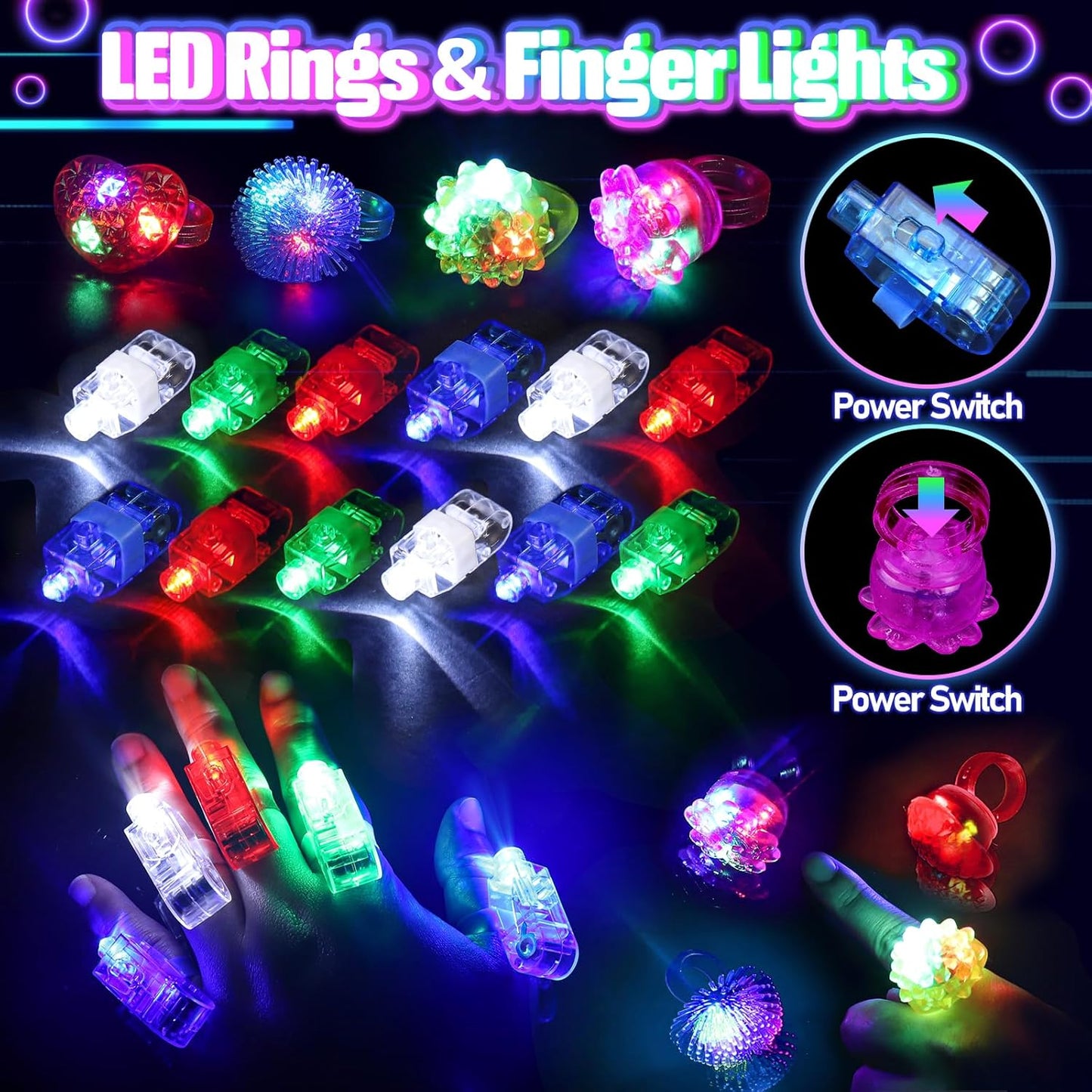 Kids Glow Sticks LED Glasses Party 150 Pieces Supplies Set 5