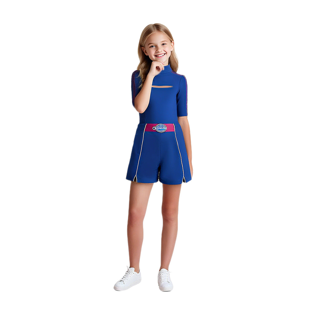 Kids Halloween Costume Zombie Cheerleader Outfit Dress Up Set
