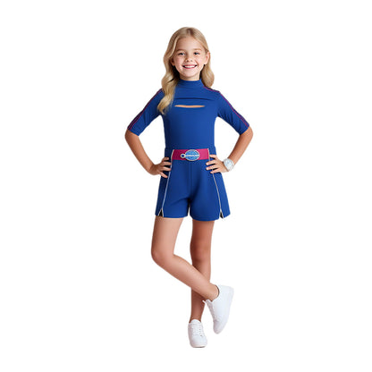 Kids Halloween Costume Zombie Cheerleader Outfit Dress Up Set