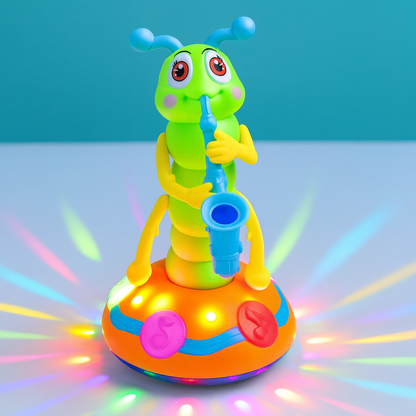 Kids Musical Toy Dancing Caterpillar Saxophone Lights