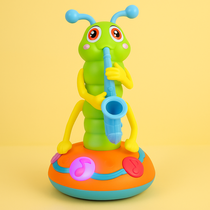 Kids Musical Toy Dancing Caterpillar Saxophone Lights