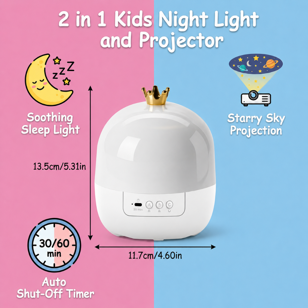 Kids Night Light Projector Rotating
