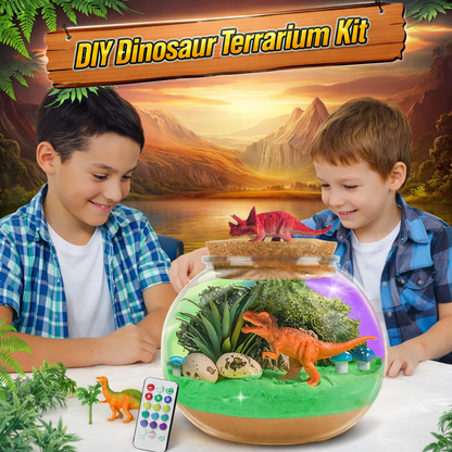 Kids Terrarium Kit Dinosaur Craft Night Light Toy Set