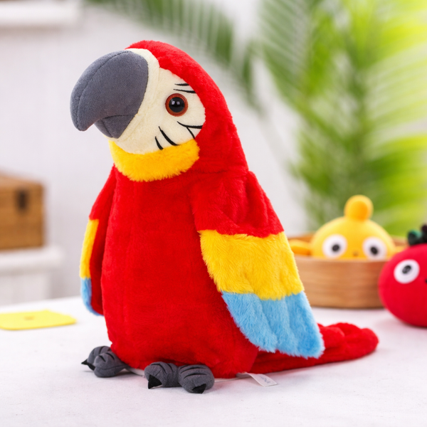 Talking parrot plush toy