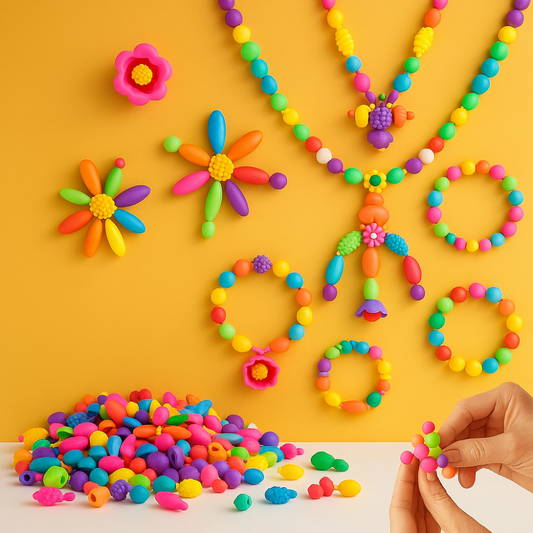 Kids Toys Building Blocks Jewelry Making Craft Kit Creative Set