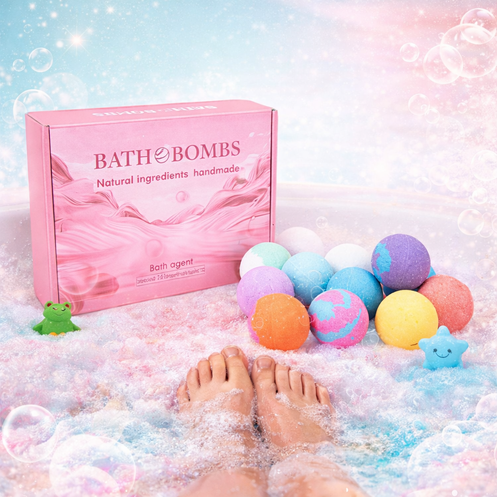 Kids Bubble Bath Bombs Colorful Fizzy Bath Set Fun