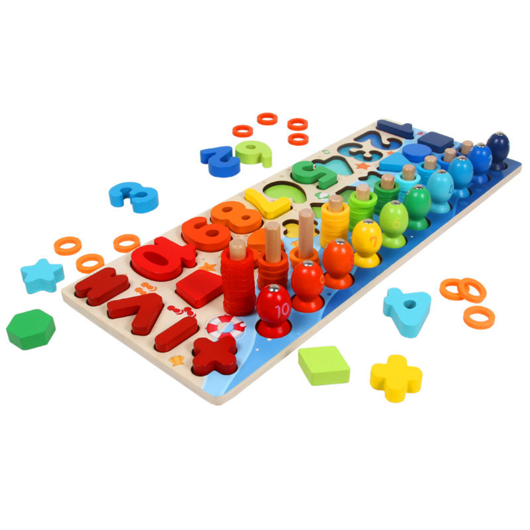 Learning Toy Montessori Number Sorting Activity Board Set