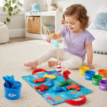 Learning Toys Fishing Game Toddler Sorting Play Set
