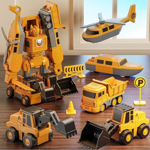 Magnetic building blocks robot toy set