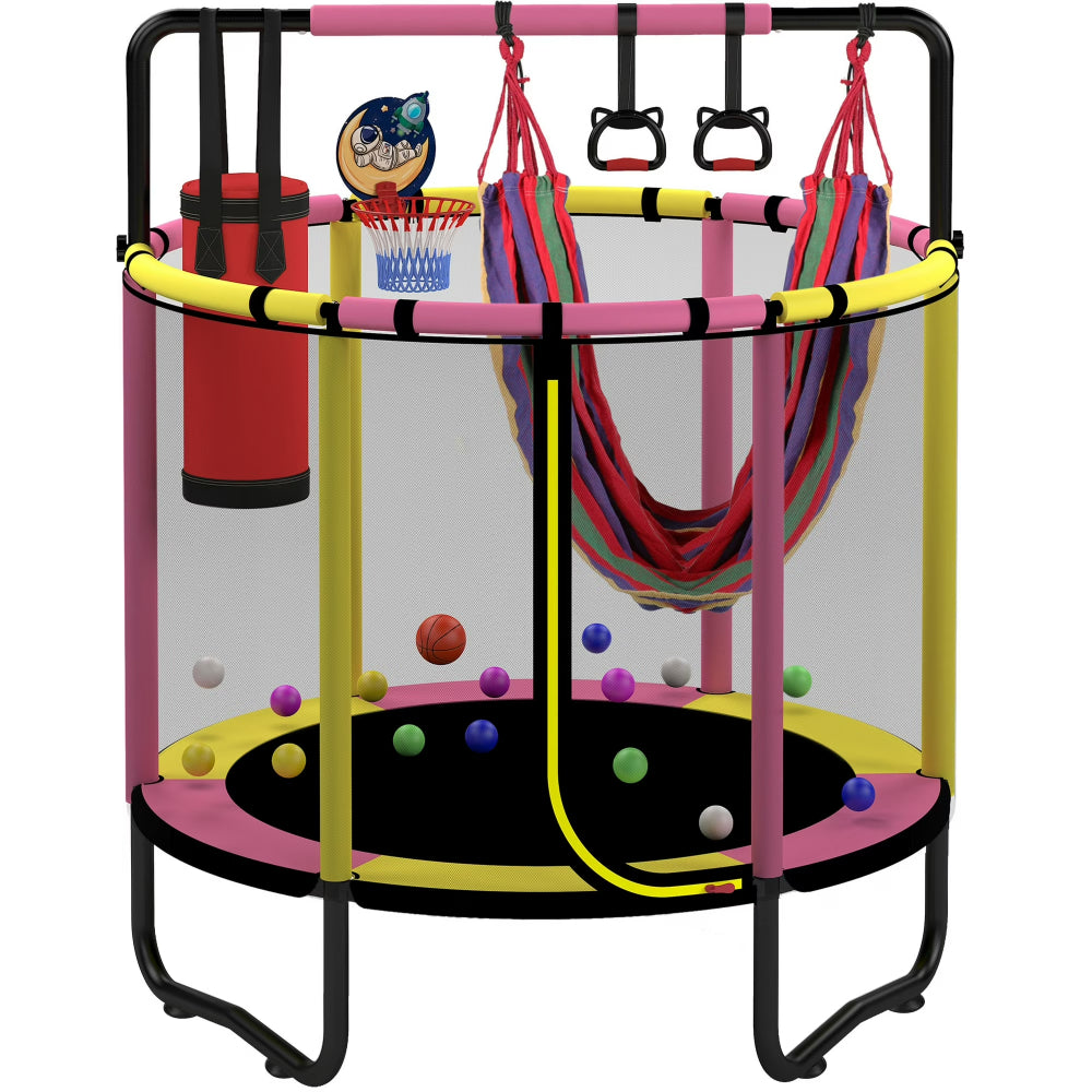 Kids Trampoline Indoor Outdoor Playset Activity Park Frame