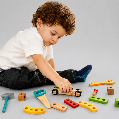 Montessori Toy Educational Building Wooden Tool Creative Set 3