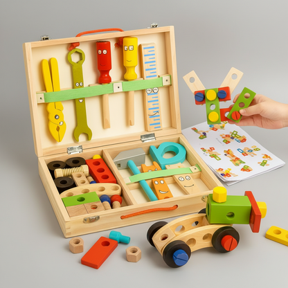 Montessori Toy Educational Building Wooden Tool Creative Set 5