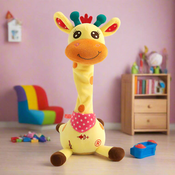 Musical dancing giraffe plush toy