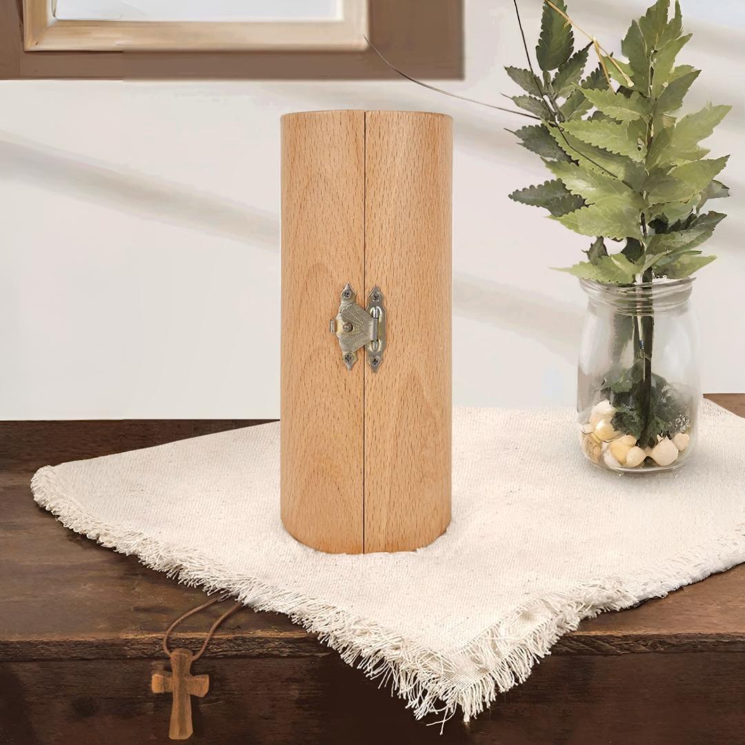 Sculpture Wooden Meeting Fate Choice Religious Openable Decor