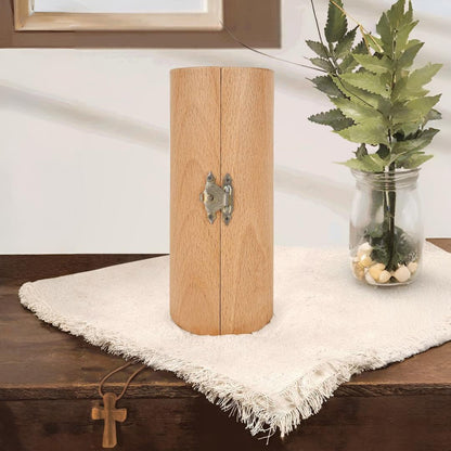 Sculpture Wooden Meeting Fate Choice Religious Openable Decor