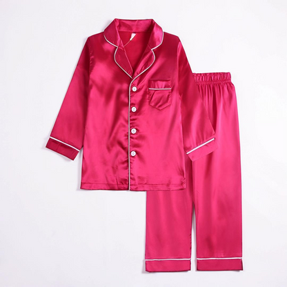 Pajama Set Kids Sleepwear Button Front Lounge Outfit