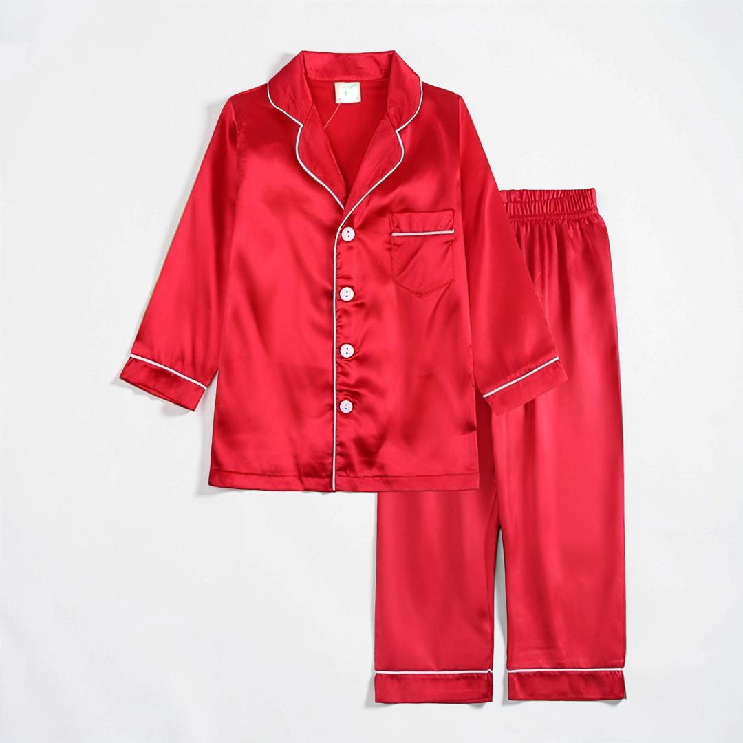 Pajama Set Kids Sleepwear Button Front Lounge Outfit