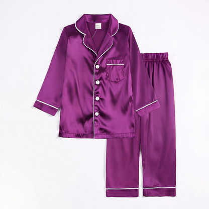 Pajama Set Kids Sleepwear Button Front Lounge Outfit