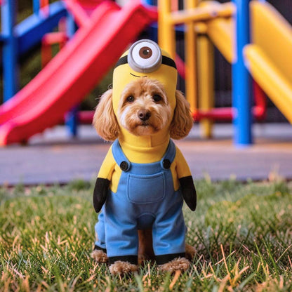 Pet Costume Cartoon Worker Walking Dog Fun Dress Up