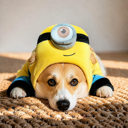 Pet Costume Cartoon Worker Walking Dog Fun Dress Up