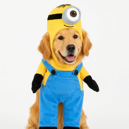 Pet Costume Cartoon Worker Walking Dog Fun Dress Up