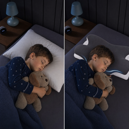 Kids Memory Foam Neck Pillow Ergonomic Cervical Support