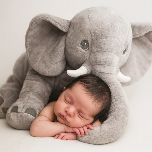 Plush Elephant Baby Pillow Snuggle Comfort Nursery Gift