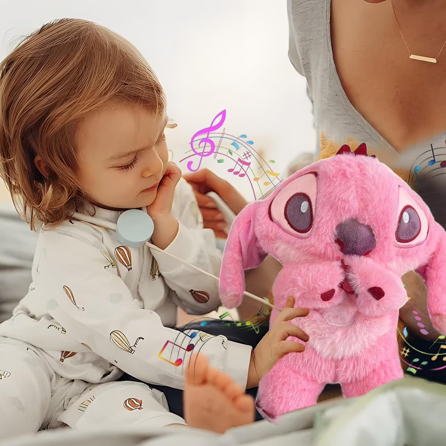 Plush Toy Stuffed Animal Breathing Light Sleep Companion