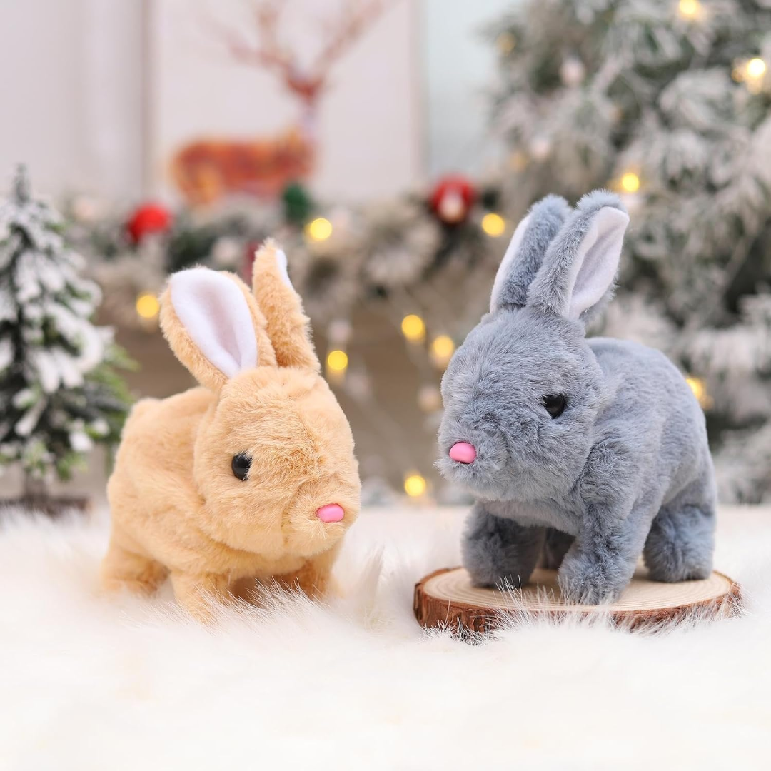 Plush Toy Bunny Stuffed Animal Interactive Hopping Companion